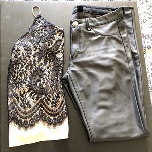 H&M Faux Leather Pants